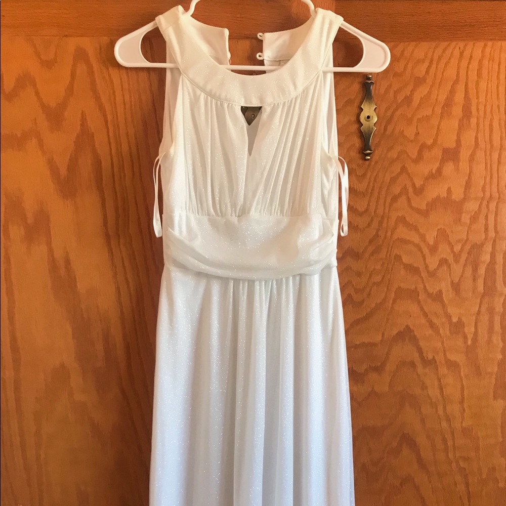 Women’s sparkly white dress